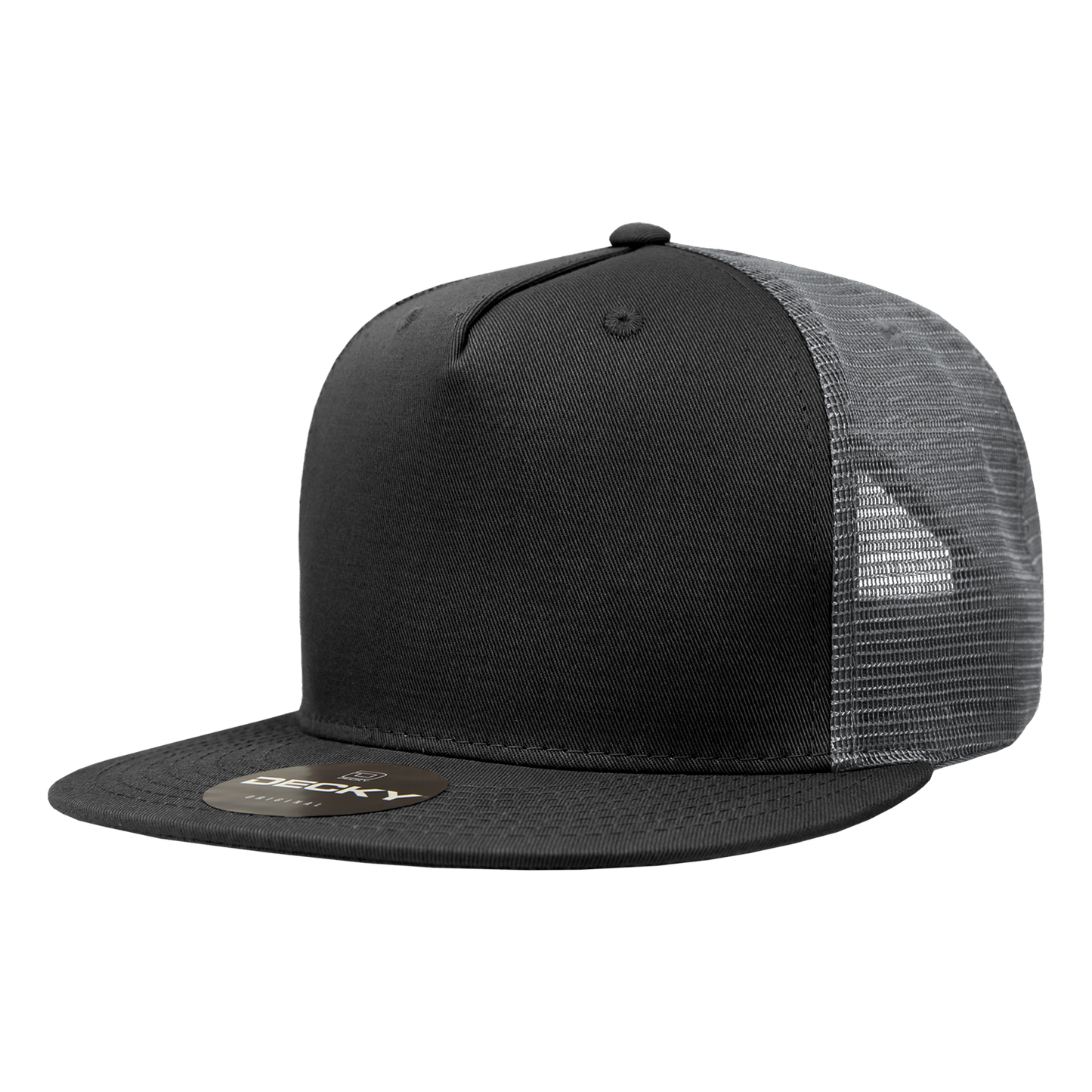 Decky-1040-5 Panel High Profile Structured Cotton Blend Trucker