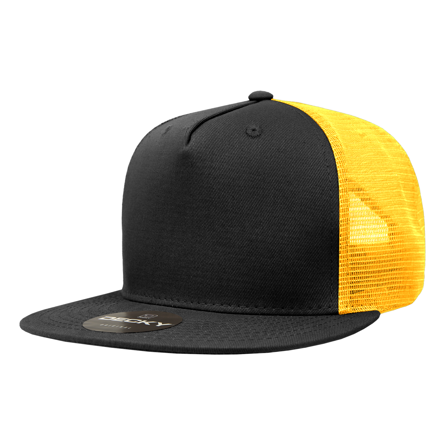 Decky-1040-5 Panel High Profile Structured Cotton Blend Trucker