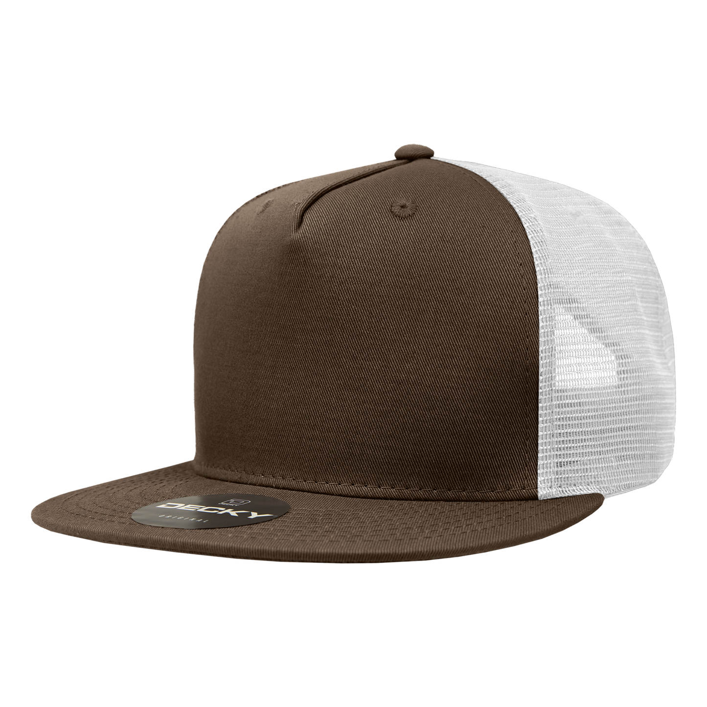 Decky-1040-5 Panel High Profile Structured Cotton Blend Trucker