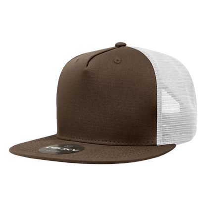 Decky-1040-5 Panel High Profile Structured Cotton Blend Trucker