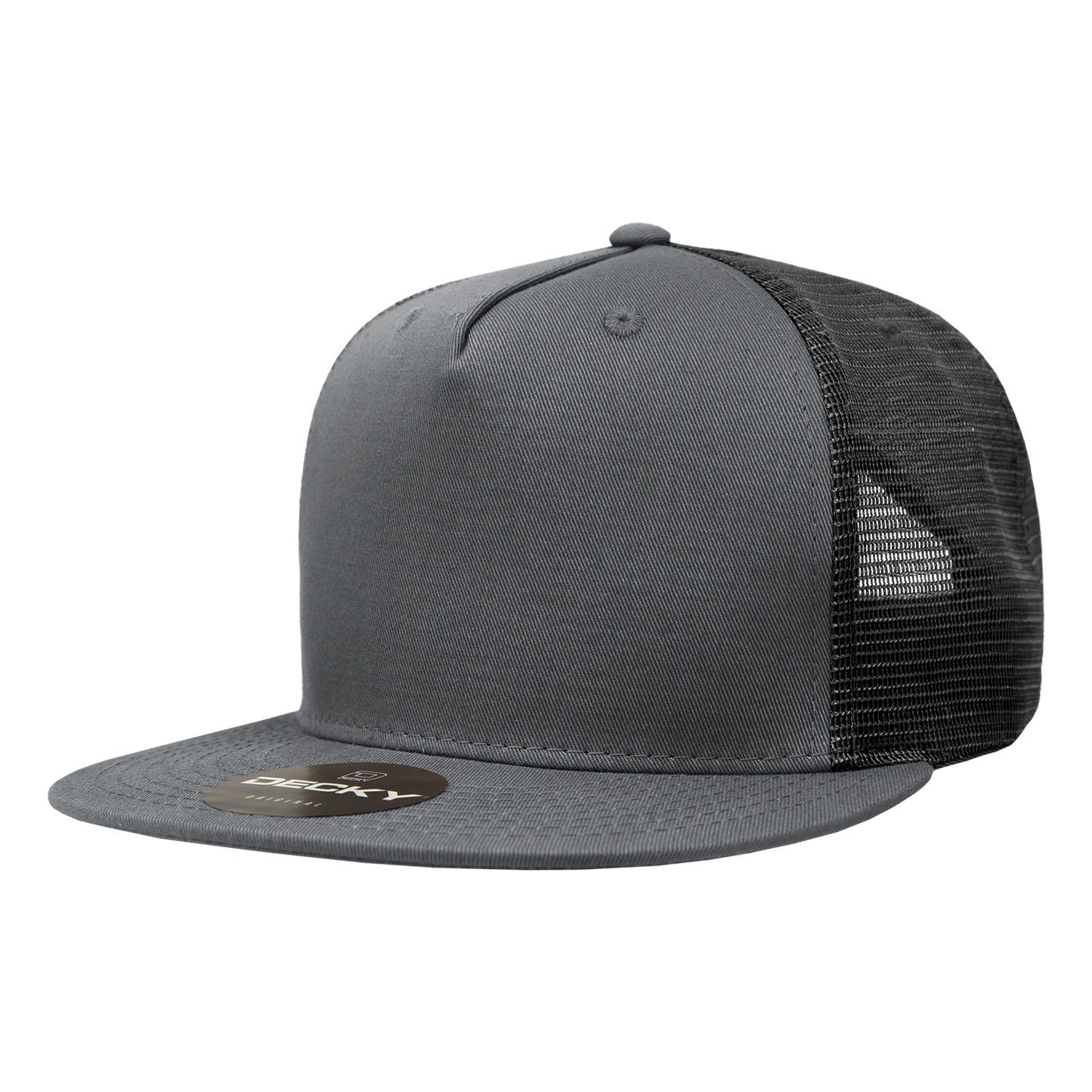 Decky-1040-5 Panel High Profile Structured Cotton Blend Trucker