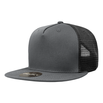 Decky-1040-5 Panel High Profile Structured Cotton Blend Trucker