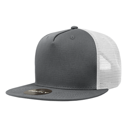 Decky-1040-5 Panel High Profile Structured Cotton Blend Trucker