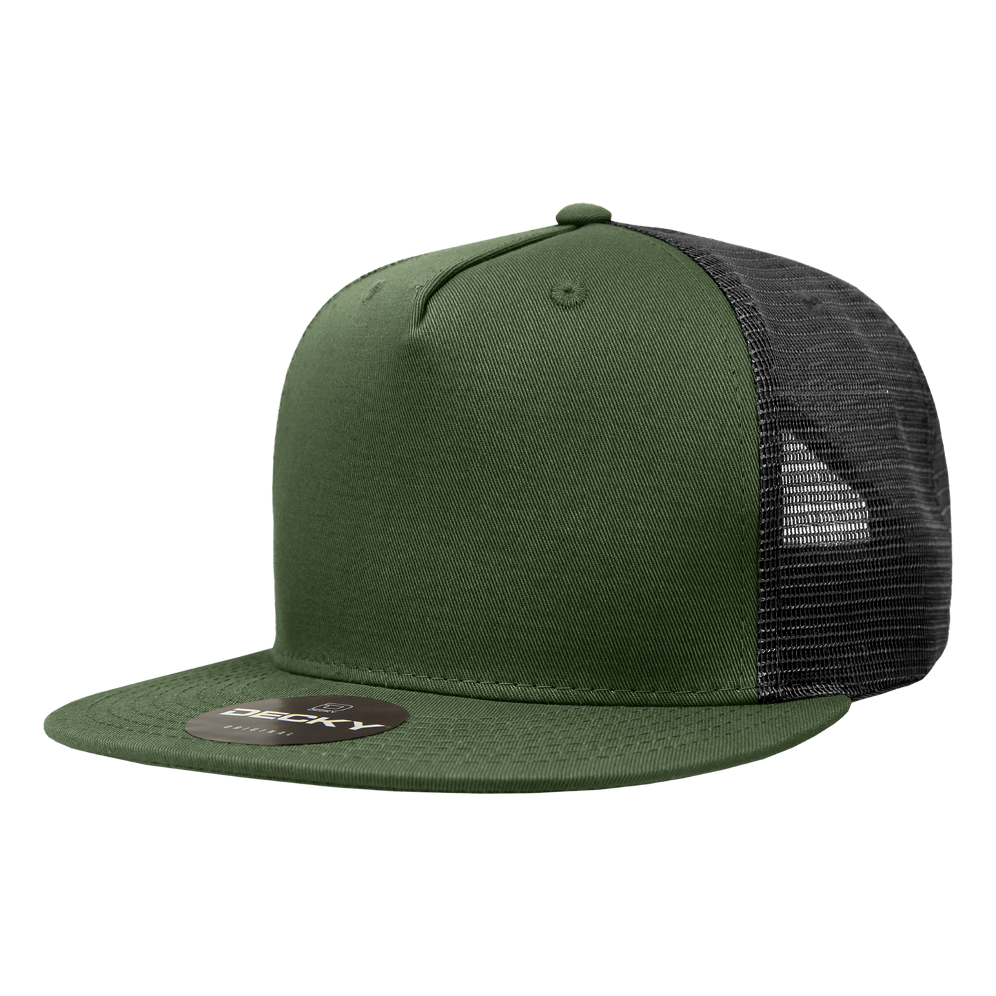 Decky-1040-5 Panel High Profile Structured Cotton Blend Trucker