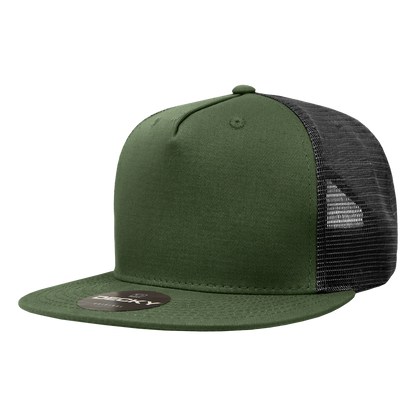 Decky-1040-5 Panel High Profile Structured Cotton Blend Trucker