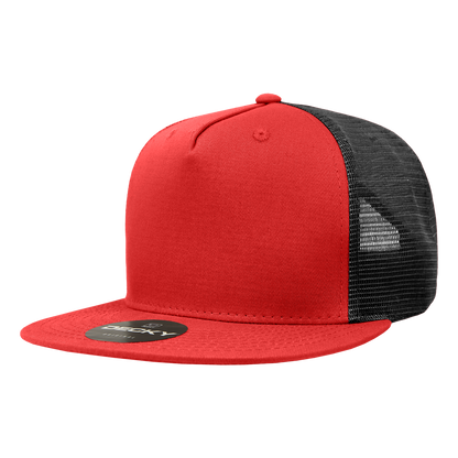 Decky-1040-5 Panel High Profile Structured Cotton Blend Trucker