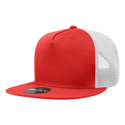 Decky-1040-5 Panel High Profile Structured Cotton Blend Trucker