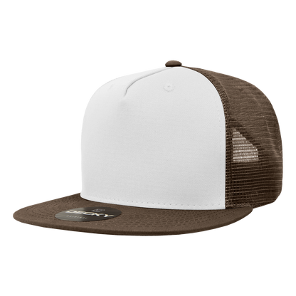 Decky-1040-5 Panel High Profile Structured Cotton Blend Trucker