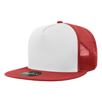 Decky-1040-5 Panel High Profile Structured Cotton Blend Trucker