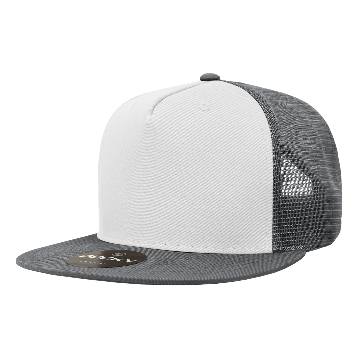 Decky-1040-5 Panel High Profile Structured Cotton Blend Trucker