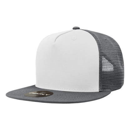 Decky-1040-5 Panel High Profile Structured Cotton Blend Trucker