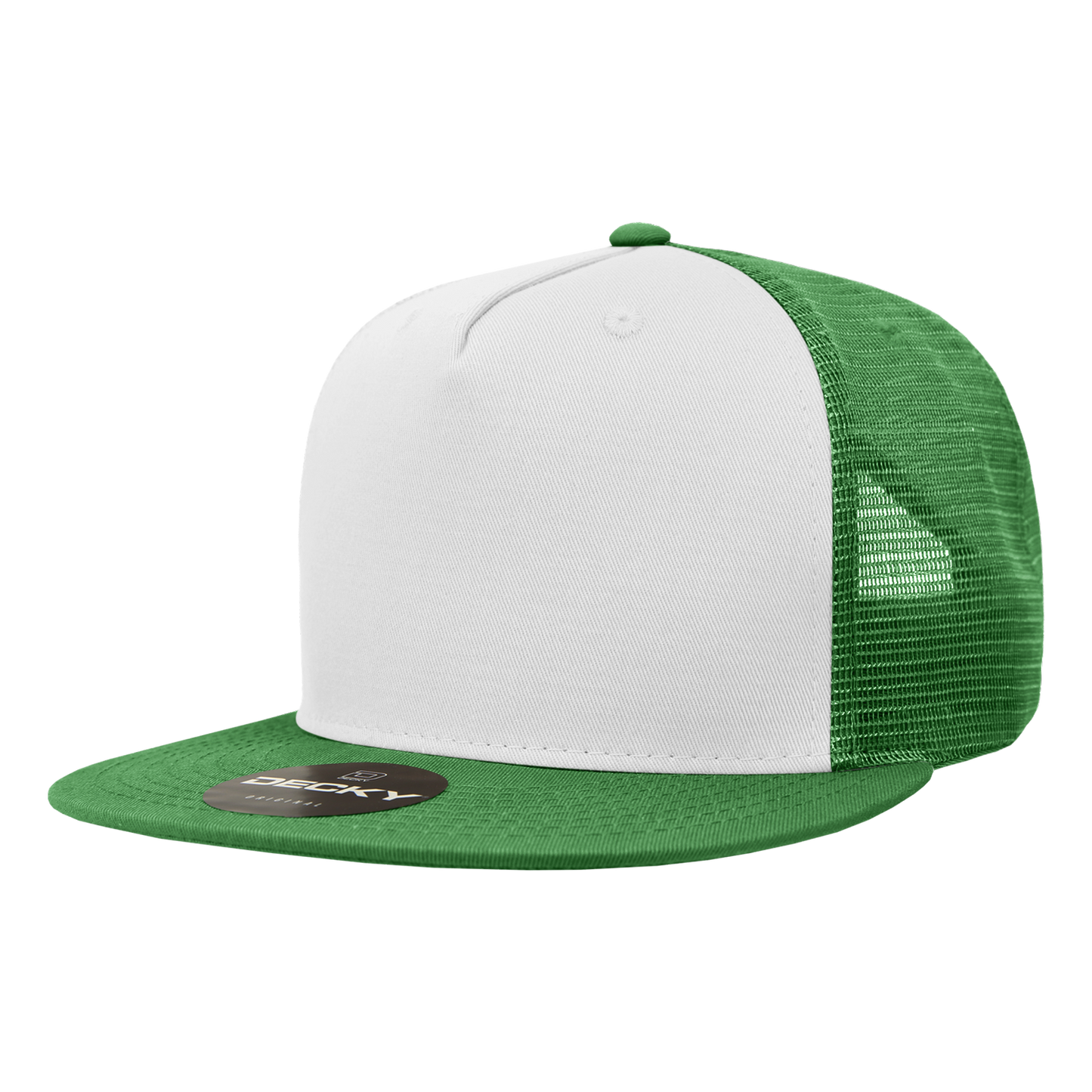 Decky-1040-5 Panel High Profile Structured Cotton Blend Trucker