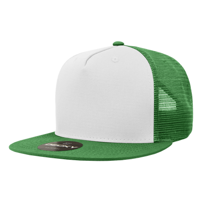 Decky-1040-5 Panel High Profile Structured Cotton Blend Trucker