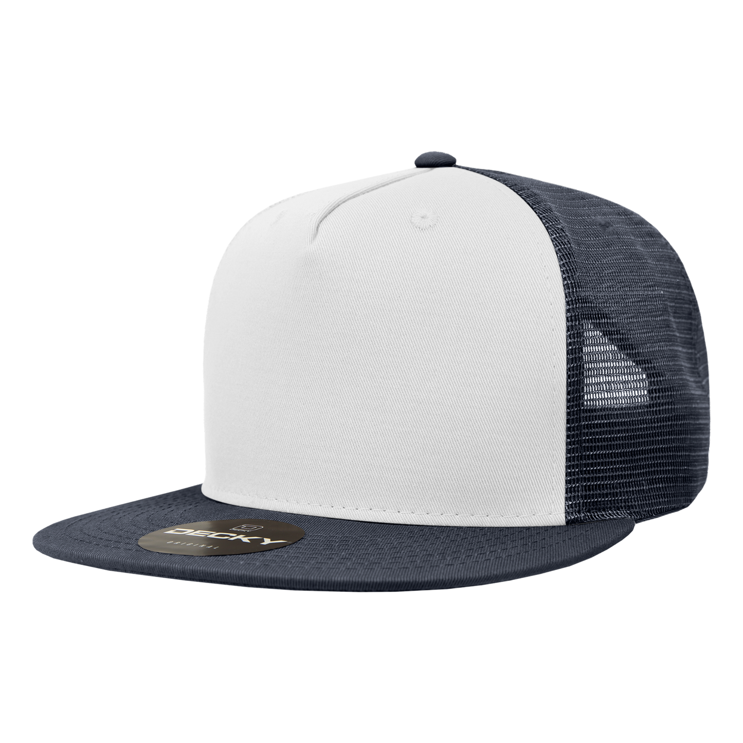 Decky-1040-5 Panel High Profile Structured Cotton Blend Trucker