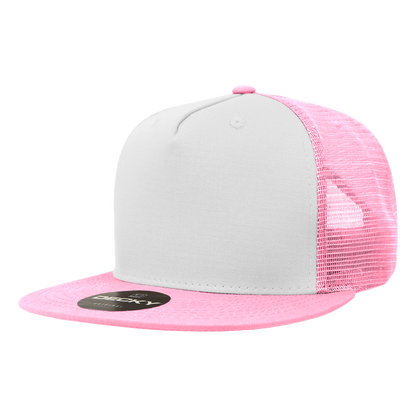 Decky-1040-5 Panel High Profile Structured Cotton Blend Trucker