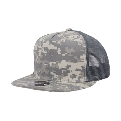 Decky-1040-5 Panel High Profile Structured Cotton Blend Trucker