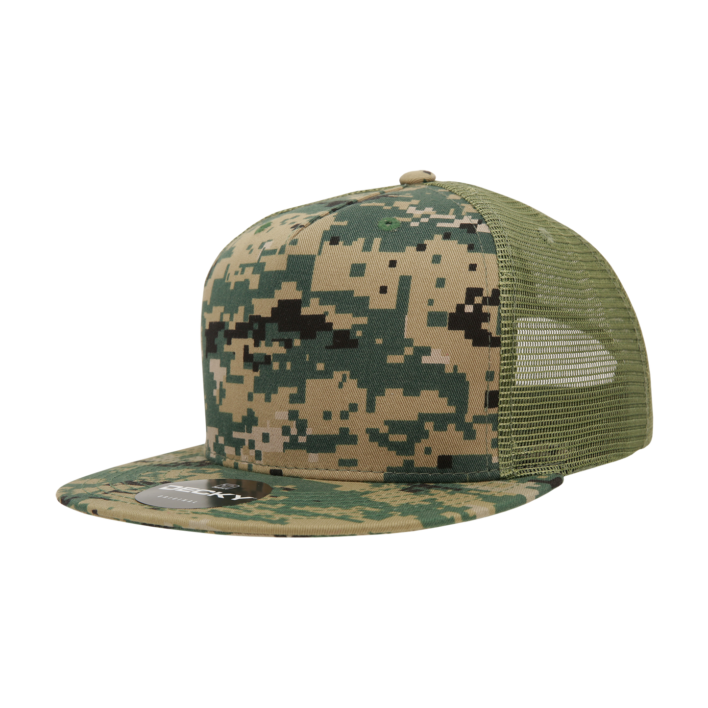 Decky-1040-5 Panel High Profile Structured Cotton Blend Trucker