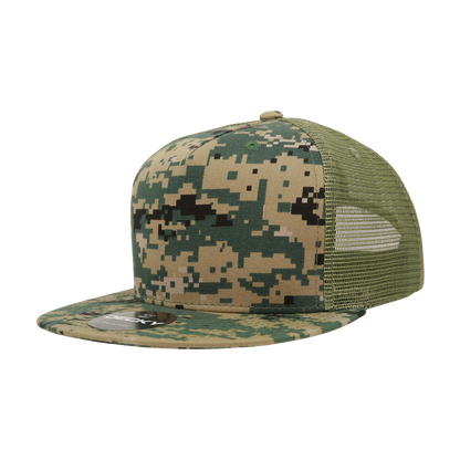 Decky-1040-5 Panel High Profile Structured Cotton Blend Trucker