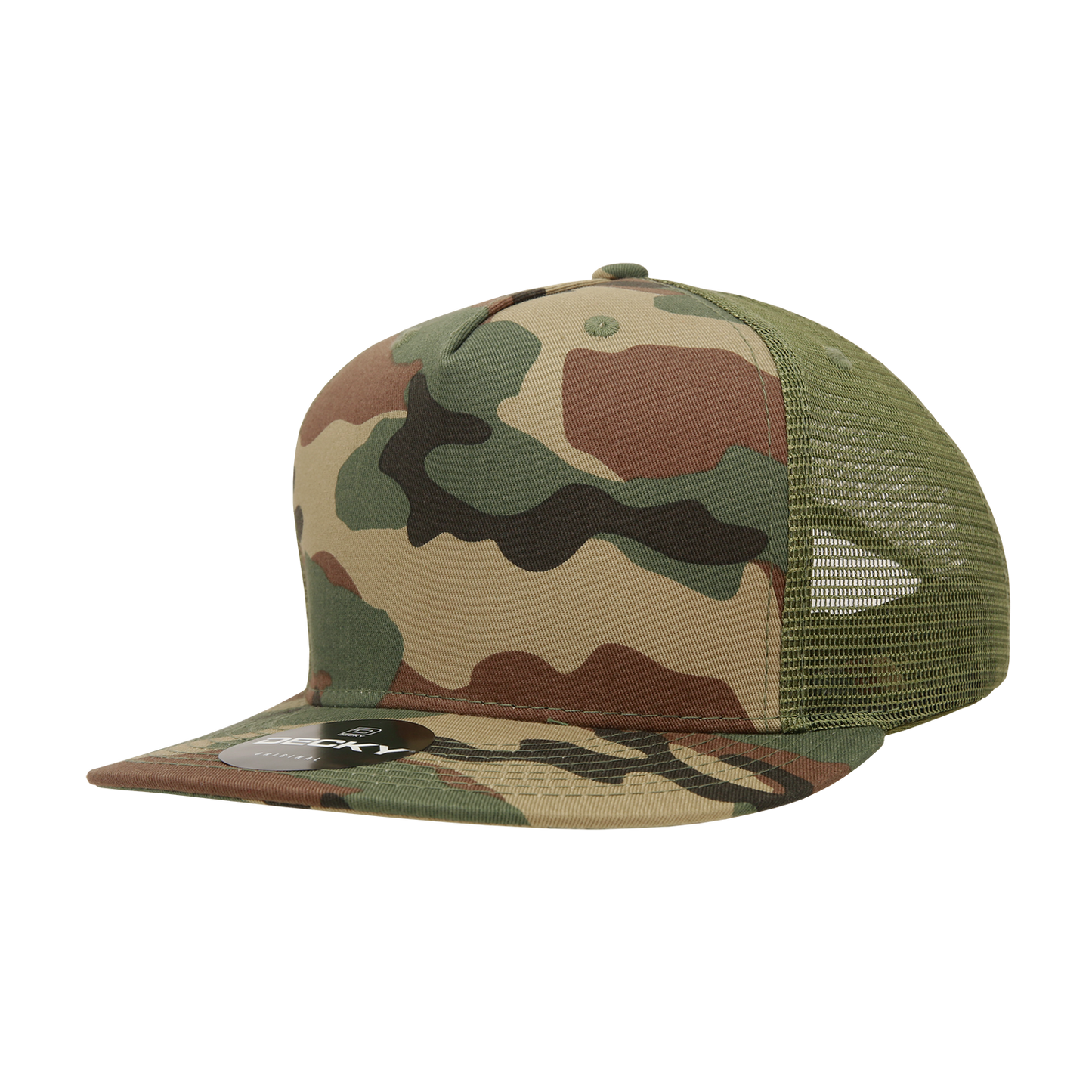 Decky-1040-5 Panel High Profile Structured Cotton Blend Trucker