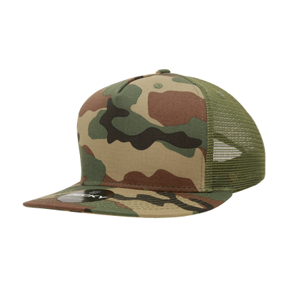 Decky-1040-5 Panel High Profile Structured Cotton Blend Trucker
