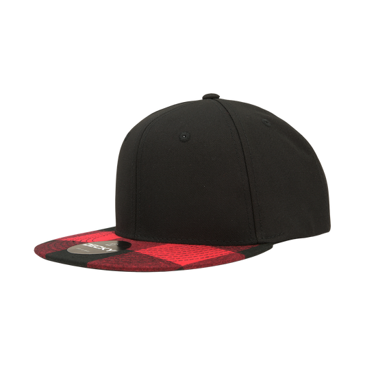 Decky-1045-6 Panel High Profile Structured Plaid Bill Snapback