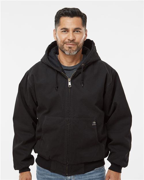 DRI DUCK 5020 Men's Cheyenne Boulder Cloth™ Hooded Jacket with Tricot Quilt Lining - style view