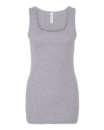 BELLA+CANVAS 1081 Women's Micro Rib Tank - Athletic Heather - Front