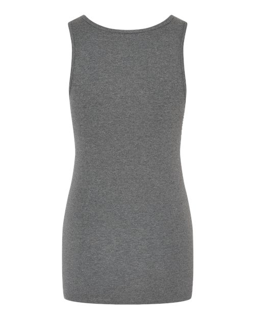 BELLA+CANVAS 1081 Women's Micro Rib Tank - Deep Heather - Back