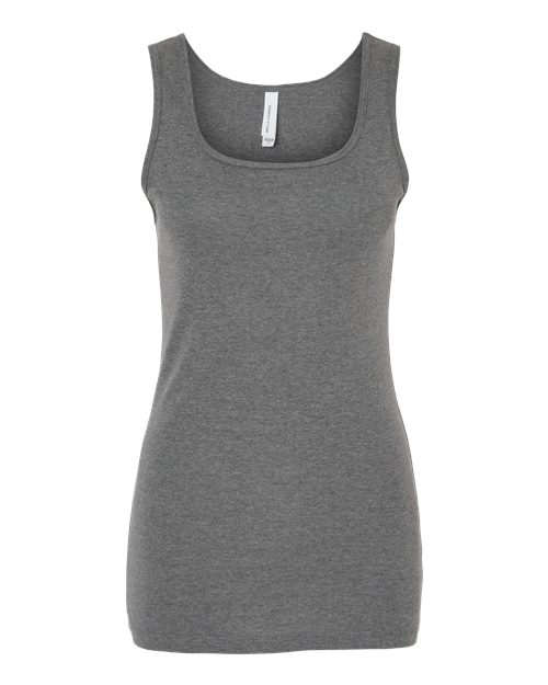 BELLA+CANVAS 1081 Women's Micro Rib Tank - Deep Heather - Front