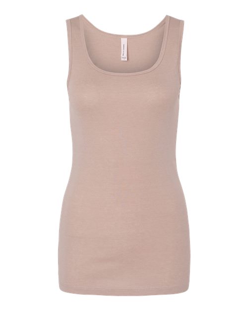 BELLA+CANVAS 1081 Women's Micro Rib Tank - Heather Pink Gravel - Front
