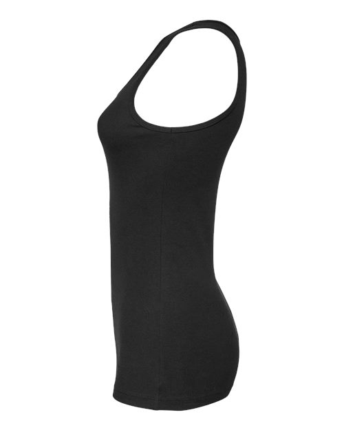 BELLA+CANVAS 1081 Women's Micro Rib Tank - Solid Black Blend - DirectSide