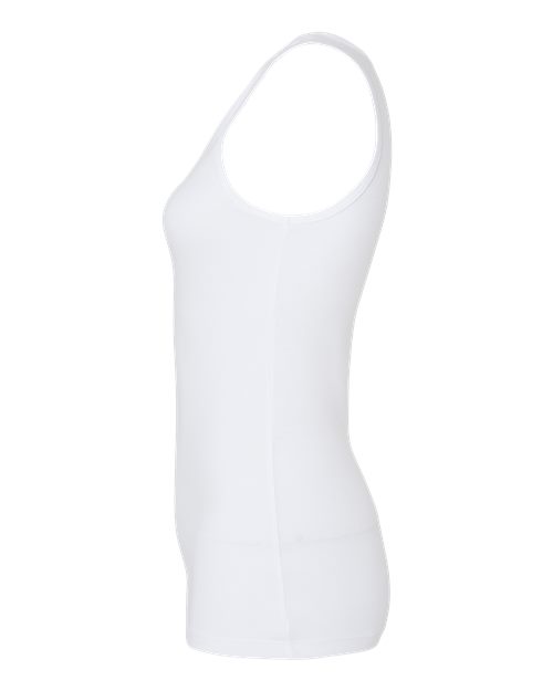 BELLA+CANVAS 1081 Women's Micro Rib Tank - Solid White Blend - DirectSide