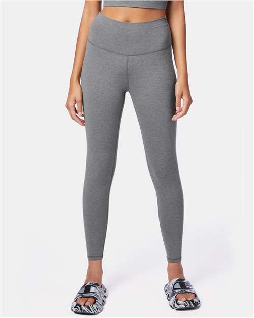 Champion CHP120 Women's Sport Soft Touch Leggings - Ebony Heather - OnModelFront
