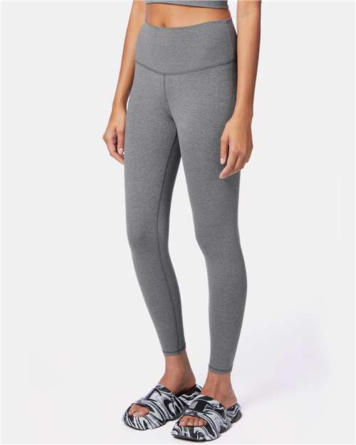 Champion CHP120 Women's Sport Soft Touch Leggings - Ebony Heather - OnModelSide