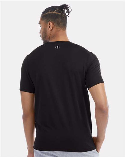 Champion CHP160 Unisex Sport T-Shirt - Black - OnModelBack
