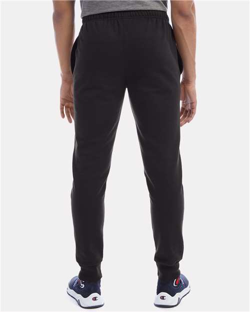 Champion P930 Unisex Powerblend® Fleece Joggers - Black - OnModelBack