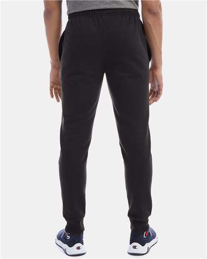 Champion P930 Unisex Powerblend® Fleece Joggers - Black - OnModelBack