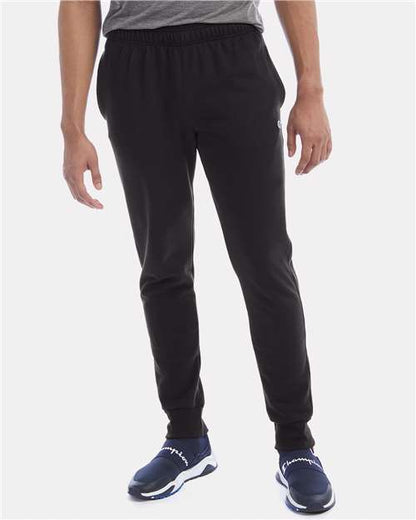 Champion P930 Unisex Powerblend® Fleece Joggers - Black - OnModelFront