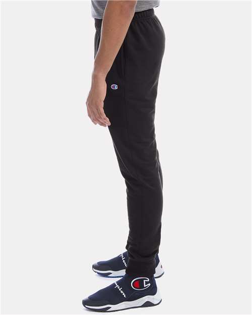 Champion P930 Unisex Powerblend® Fleece Joggers - Black - OnModelSide
