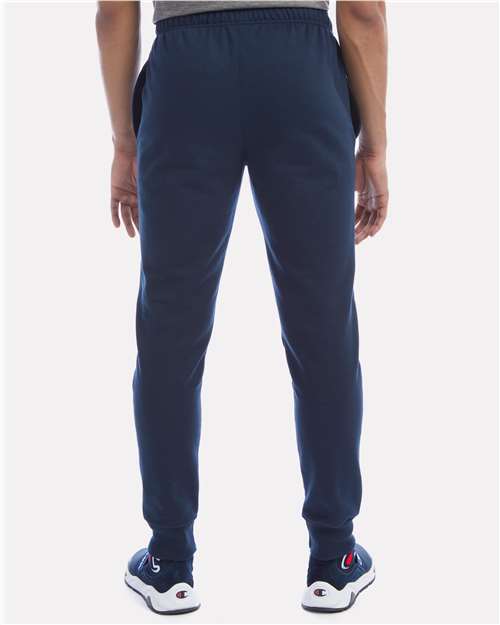 Champion P930 Unisex Powerblend® Fleece Joggers - Navy - OnModelBack