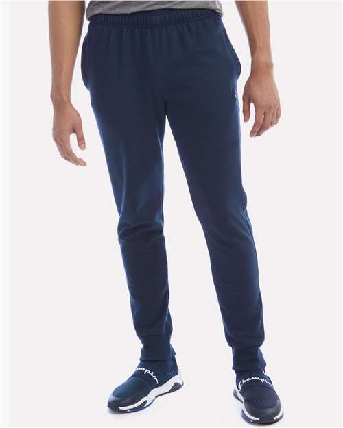 Champion P930 Unisex Powerblend® Fleece Joggers - Navy - OnModelFront