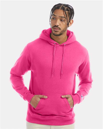 Champion S700 Unisex Powerblend® Hooded Sweatshirt - Wow Pink - OnModelFront