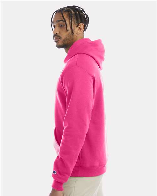 Champion S700 Unisex Powerblend® Hooded Sweatshirt - Wow Pink - OnModelSide