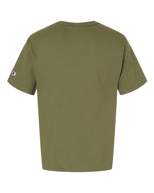 Champion T105 Unisex Heritage Jersey T-Shirt - Fresh Olive - Back