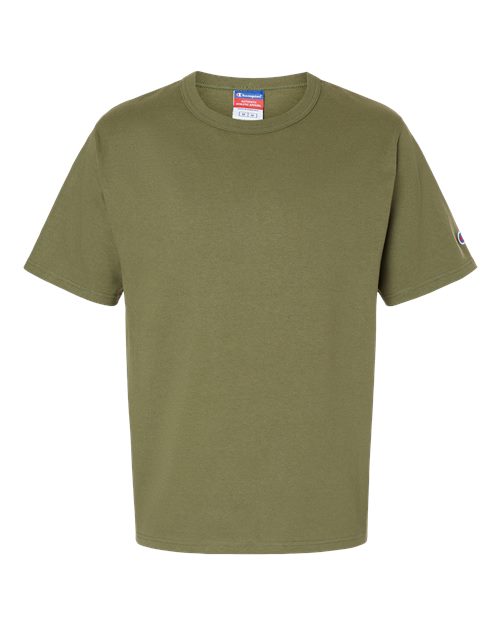 Champion T105 Unisex Heritage Jersey T-Shirt - Fresh Olive - Front