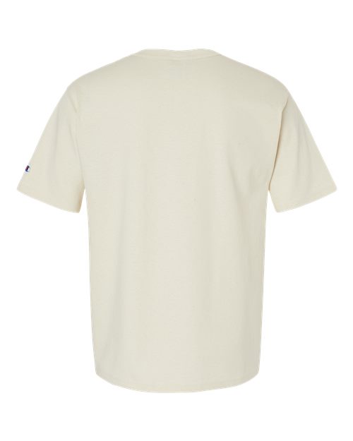 Champion T105 Unisex Heritage Jersey T-Shirt - Natural - Back