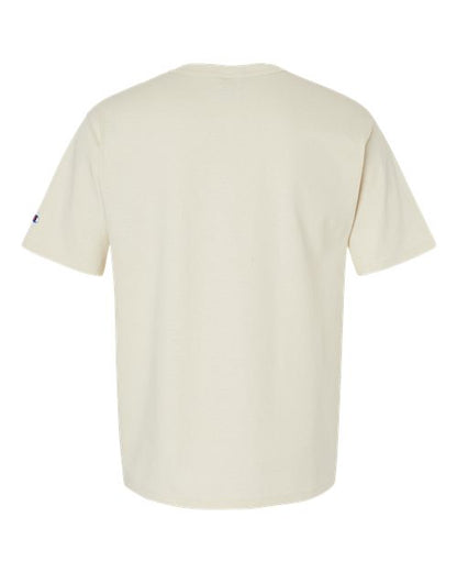 Champion T105 Unisex Heritage Jersey T-Shirt - Natural - Back