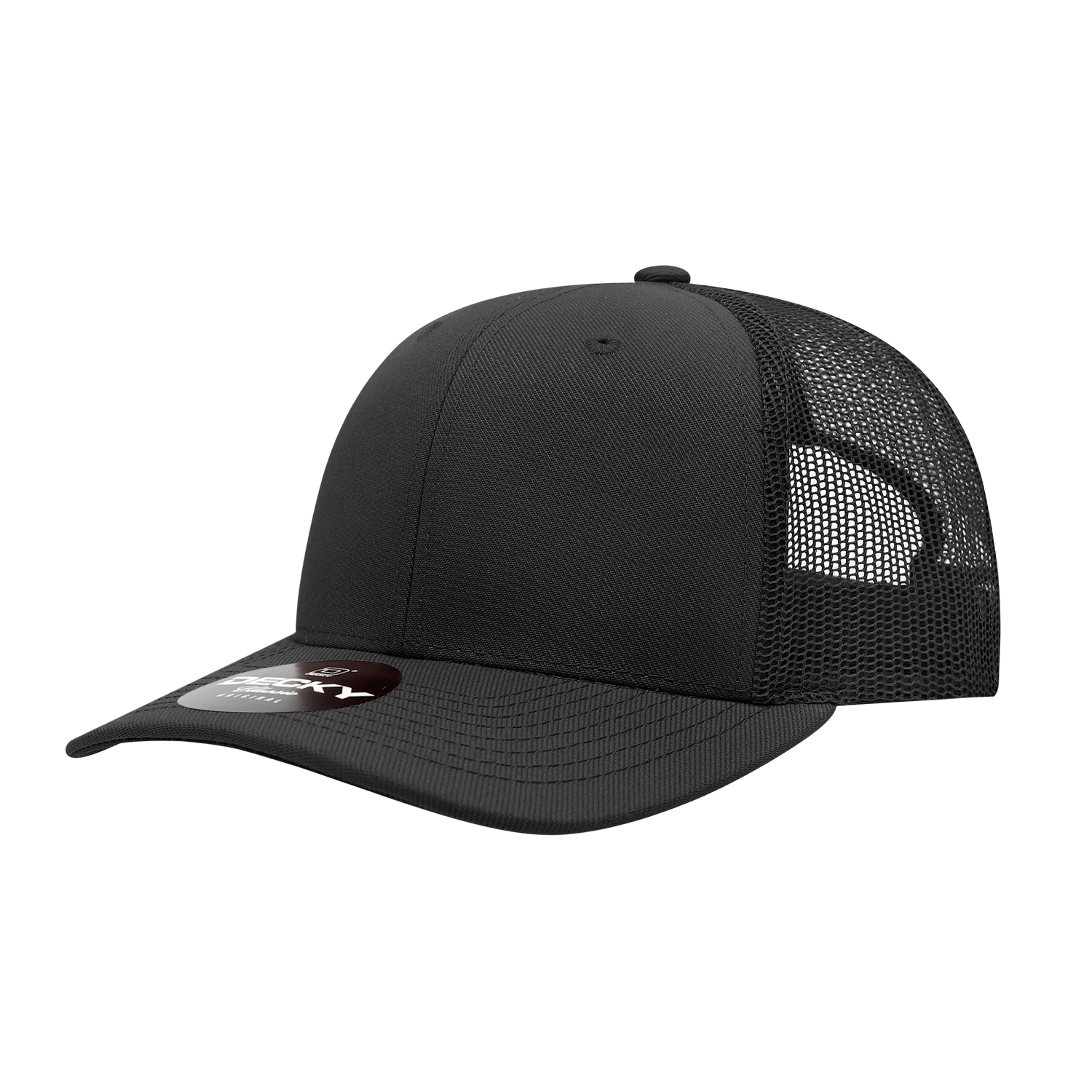 Decky-1053-6 Panel Mid Profile Structured Acrylic/Polyester Trucker