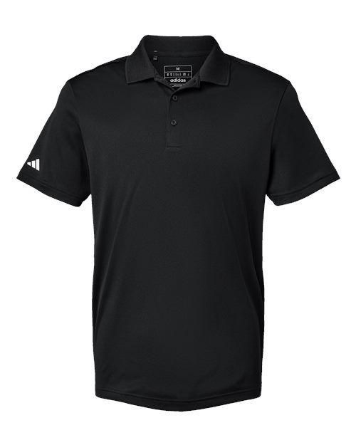 adidas A430 Men's Performance Piqué Polo - Black - Front