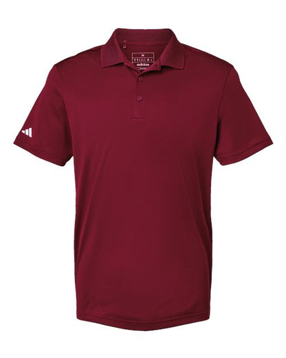 adidas A430 Men's Performance Piqué Polo - Collegiate Burgundy - Front